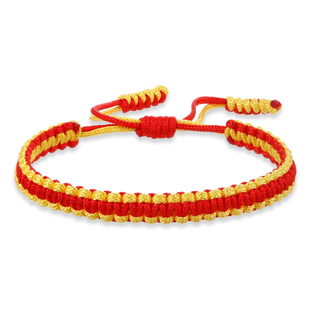Braided Red String Bracelets & Bangles Tibetan Buddhist Adjustable Knot Handmade Bracelet Wrist Jewelry Gifts For Love Good Luck