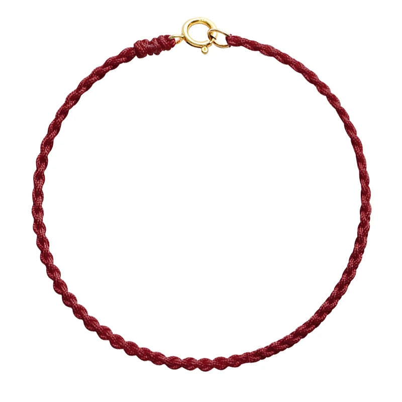 Handmade Red String Bracelet With Gold Plated Clasp Red String of Fate Bracelet For Men Women Unisex Protection and Good Luck
