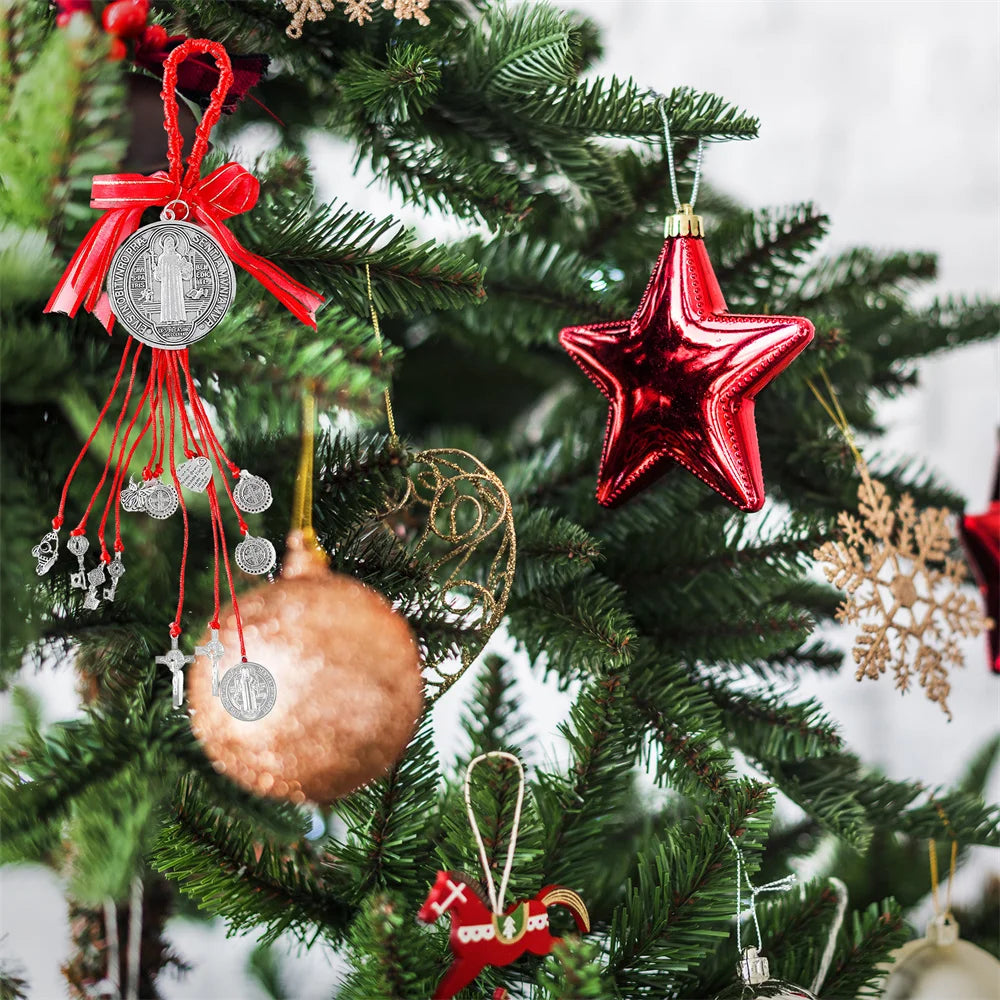 Saint Benedict Medal Protection Blessing Charm Catholic San Benito Medalla Handmade Jewelry Gift Charms Car Hanging Charm