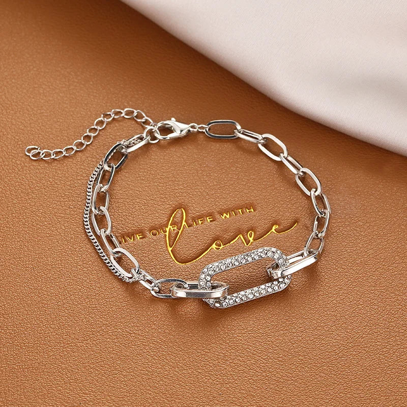 Simple Elegant Imitation Pearl Bracelets Golden Color Beads Chain for Womens Goth Chain Bracelet Bangles Trend Jewelry Gifts