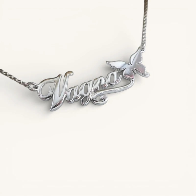 Personalized Butterfly Name Necklaces