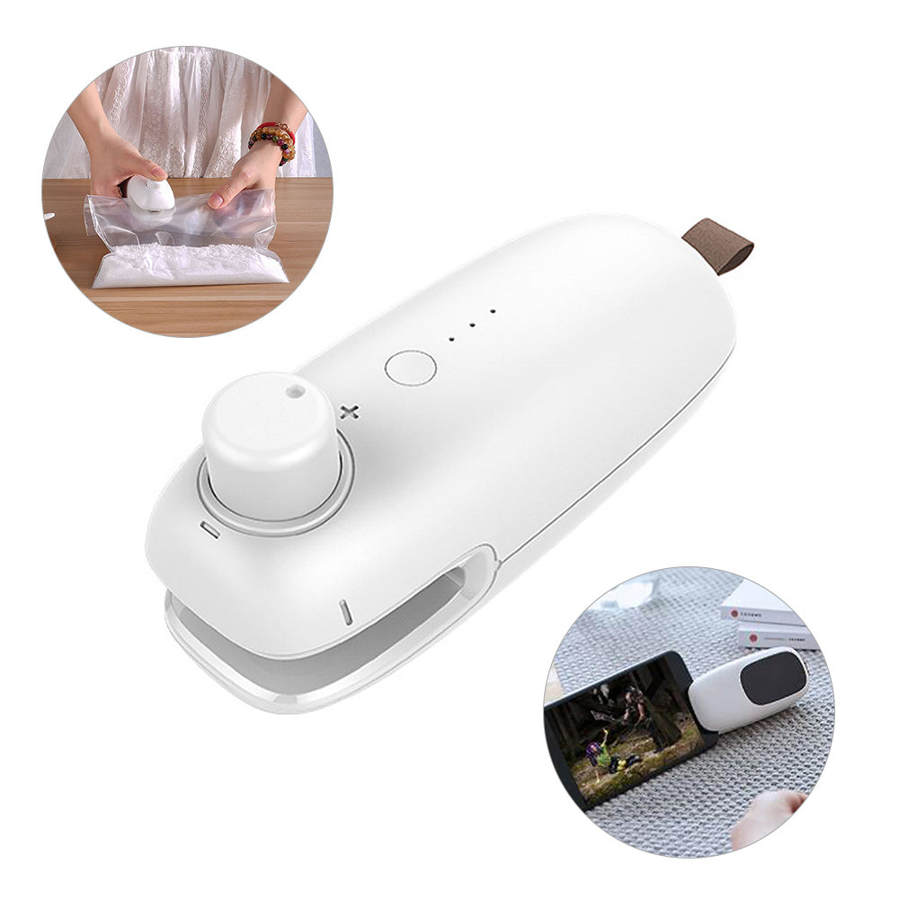 White Plastic Bag Sealer .
