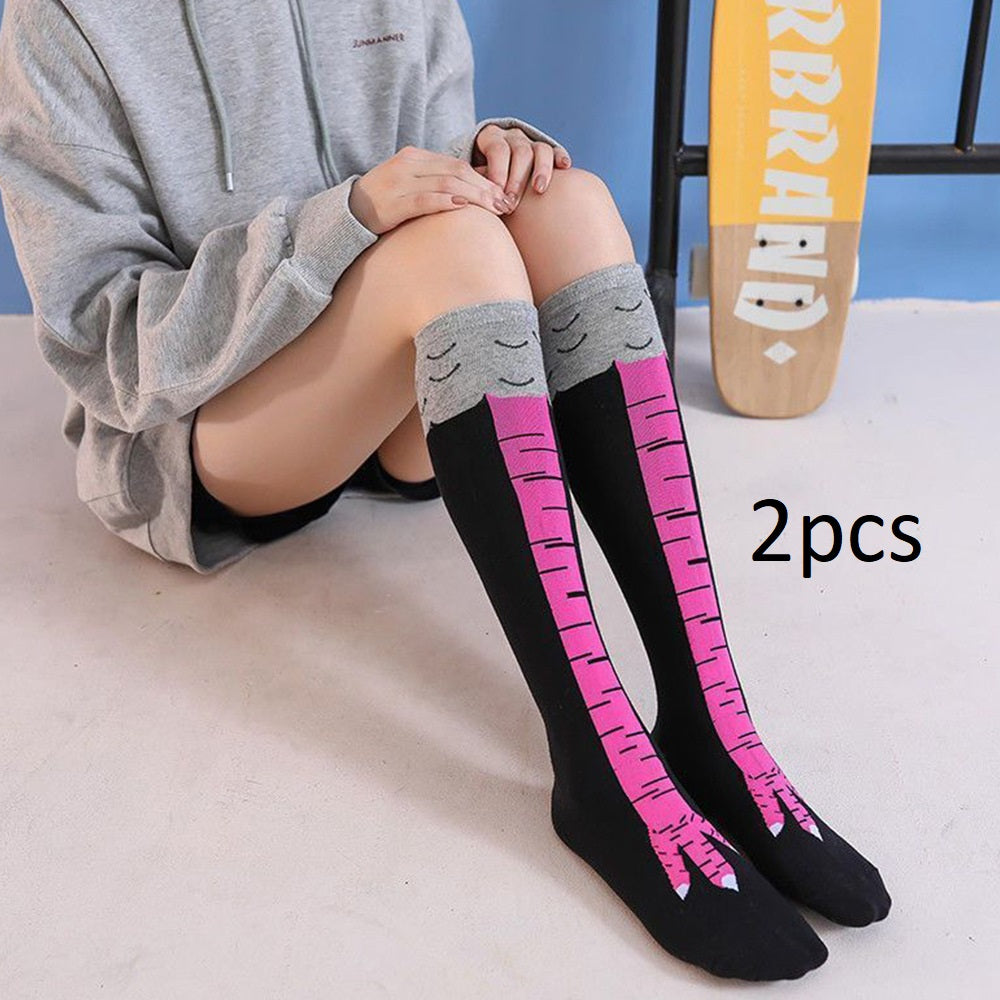 Funny Chicken Feet Over-the-Knee Socks – Lightweight & Long