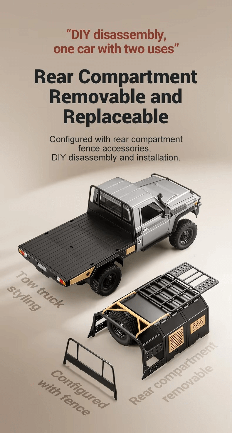 MN82S RC Truck 1/12 Scale 2.4G 4WD Toyota LC79 Off-Road Car
