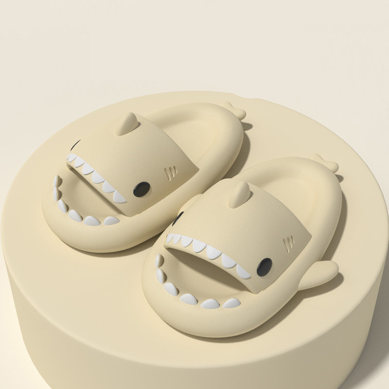 Adult's Slippers Indoor Outdoor Funny Shark Cartoon