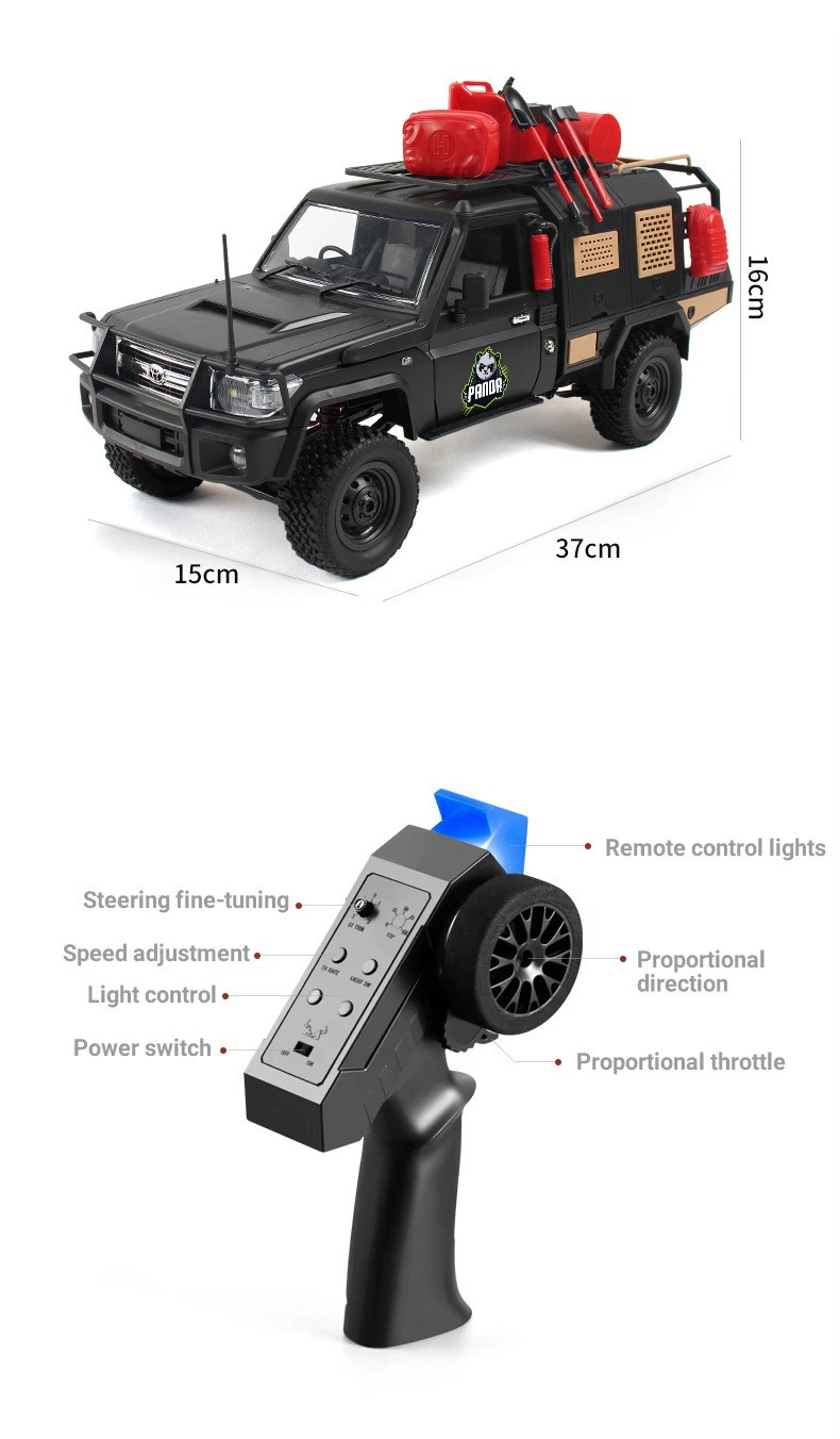 MN82S RC Truck 1/12 Scale 2.4G 4WD Toyota LC79 Off-Road Car