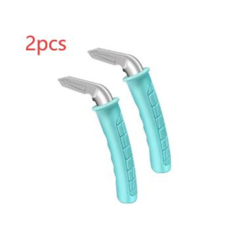 2 green ergonomic vehicle support handles with anti-slip grip and metal tip, designed for easy car entry and exit assistance.