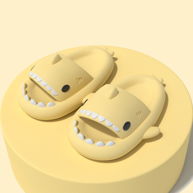 Adult's Slippers Indoor Outdoor Funny Shark Cartoon