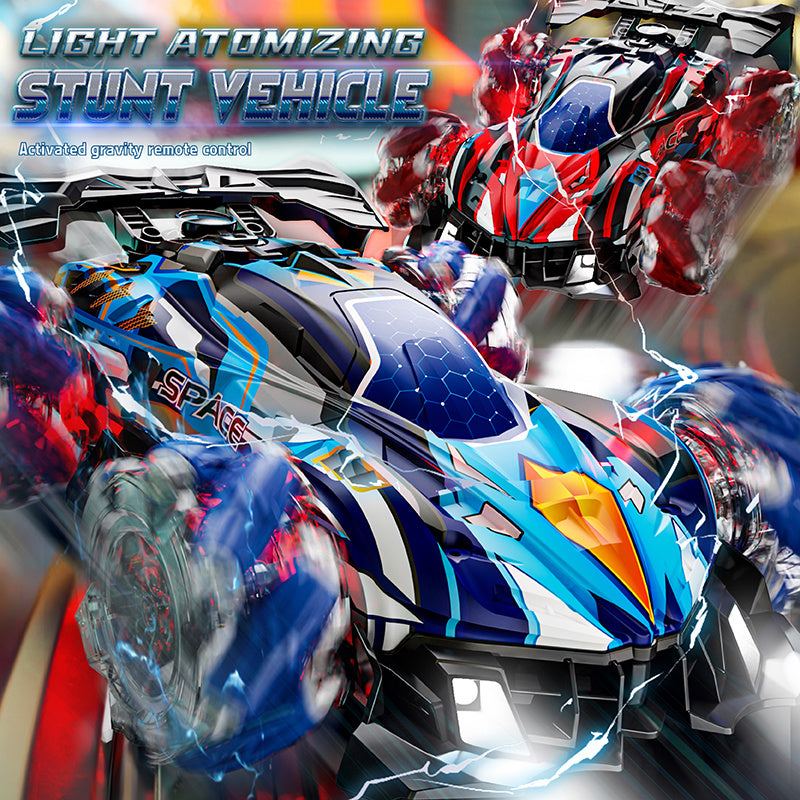 High-speed stunt RC cars with LED lights and atomizing spray effect