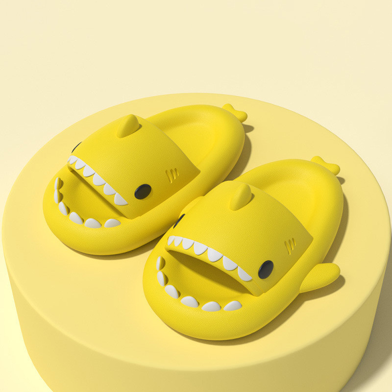 Adult's Slippers Indoor Outdoor Funny Shark Cartoon