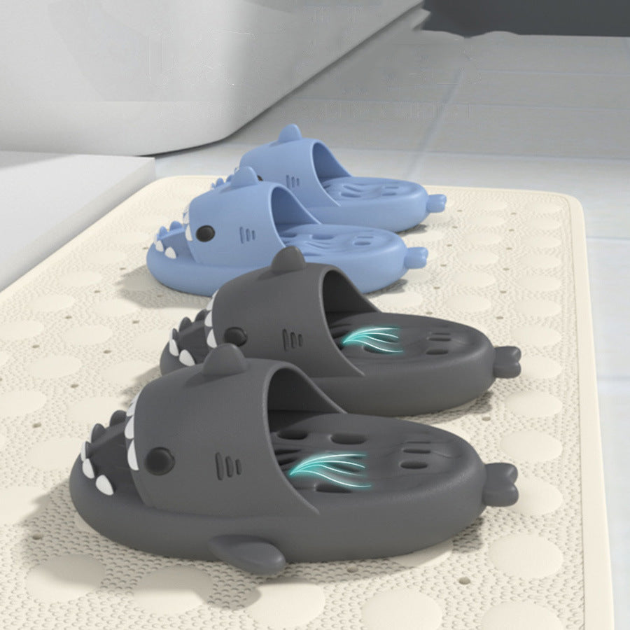 Grey and blue slippers