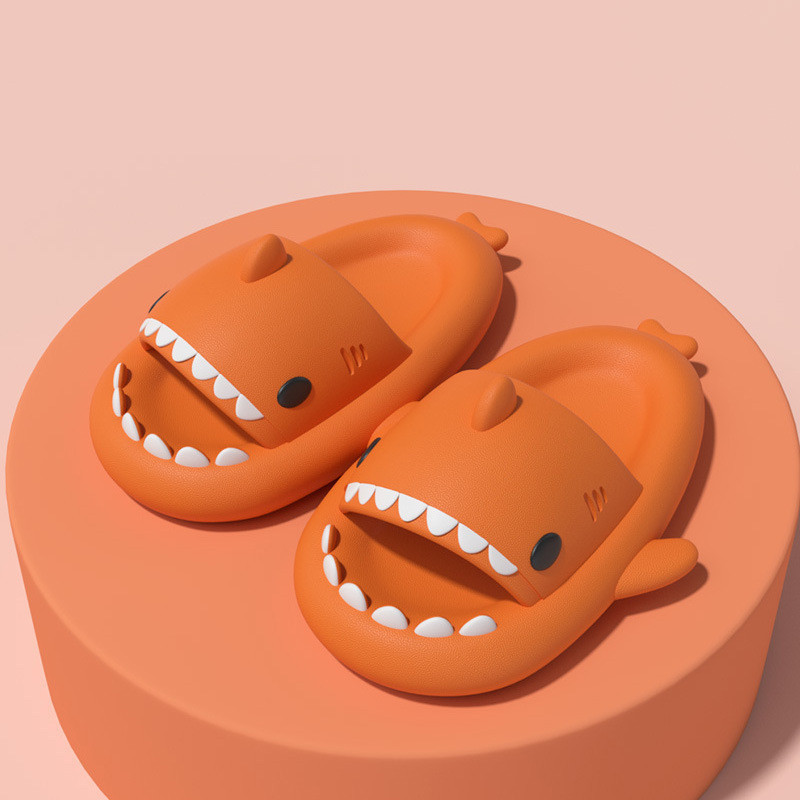 Adult's Slippers Indoor Outdoor Funny Shark Cartoon