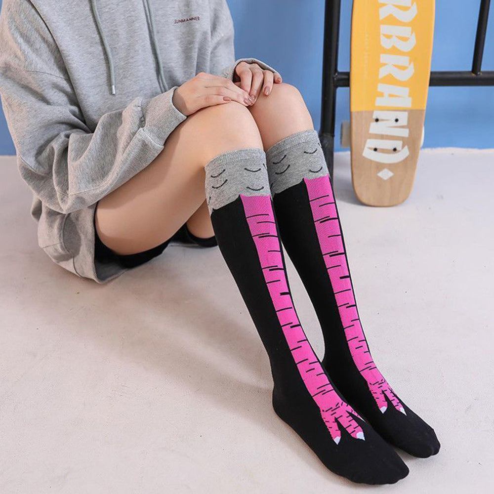 Funny Chicken Feet Over-the-Knee Socks – Lightweight & Long