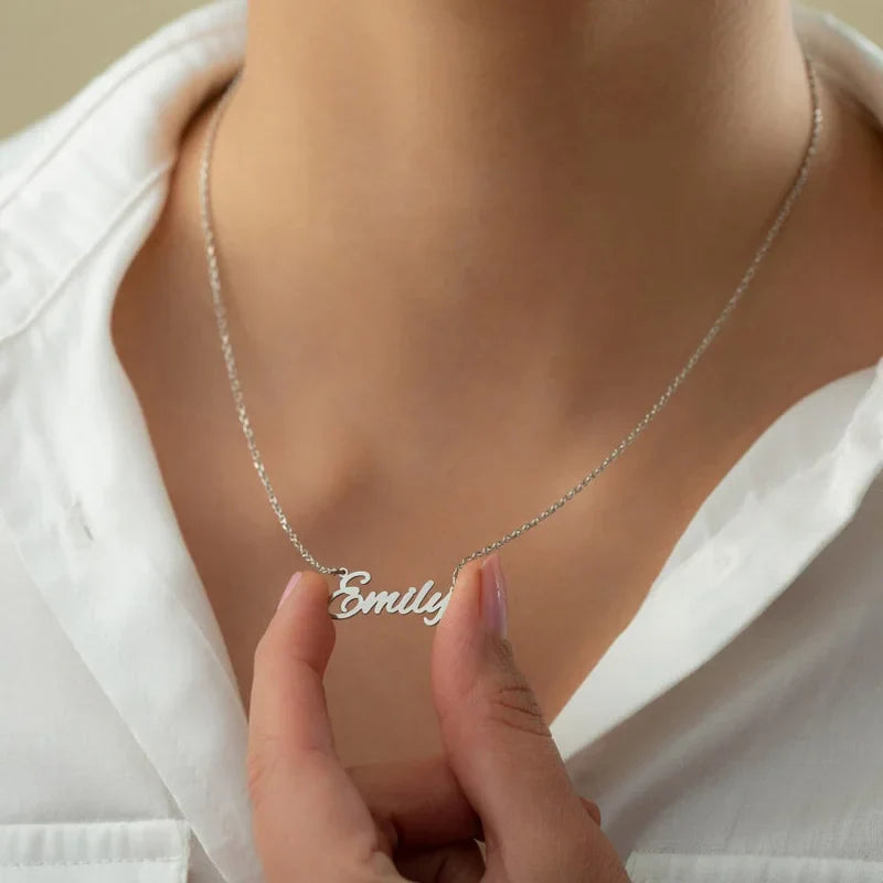 Customized Sterling Silver Name Necklace