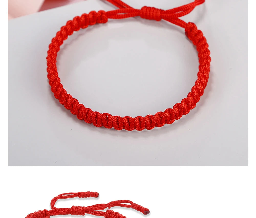 Braided Red String Bracelets & Bangles Tibetan Buddhist Adjustable Knot Handmade Bracelet Wrist Jewelry Gifts For Love Good Luck