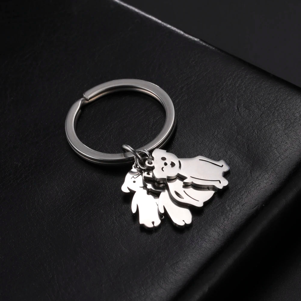 Child Mother Day Gift Kid Personalized Keychain Custom Name Key Chain Boy Girl for Women Men Couple Family Mom Dad Baby Jewelry