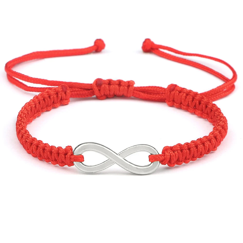 2pcs/set Red Black Life Tree Thread Bracelet Men Handwoven Braided Adjustable Tibetan Buddhist Bracelet Women Lover Jewelry Gift