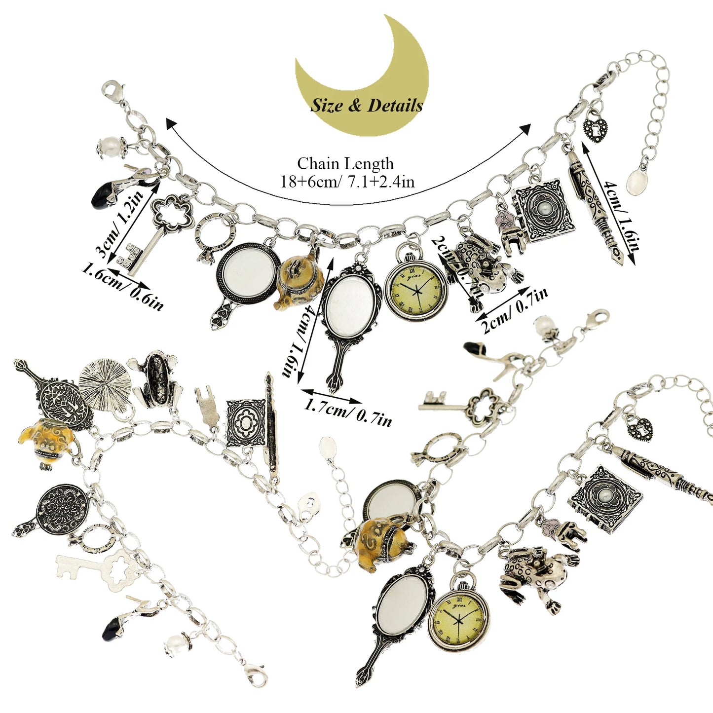 Cat Pendant Charm Chain Link Bracelets For Women Cowgirl Cuff Bangles Party Gift Fashion Jewelry Pulseira Feminina Dropshipping