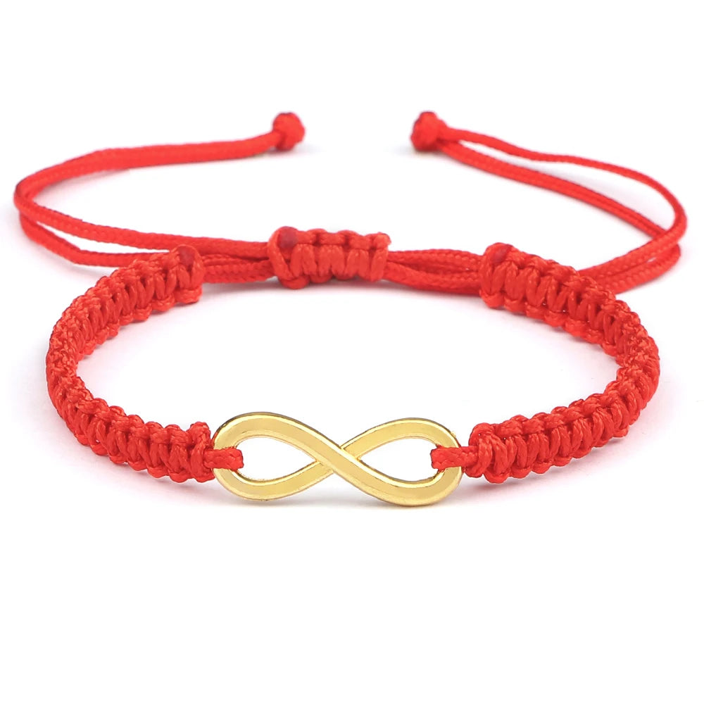 2pcs/set Red Black Life Tree Thread Bracelet Men Handwoven Braided Adjustable Tibetan Buddhist Bracelet Women Lover Jewelry Gift