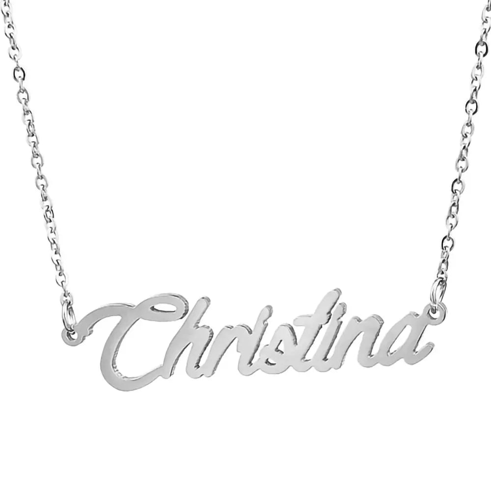 Personalized Christina Name Necklace for Women Gold Plated Stainless Steel Pendant Jewelry Gift for Birthday Or Anniversary