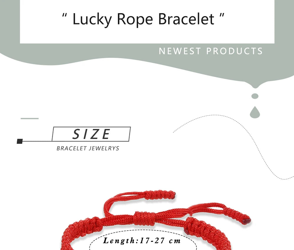 Braided Red String Bracelets & Bangles Tibetan Buddhist Adjustable Knot Handmade Bracelet Wrist Jewelry Gifts For Love Good Luck