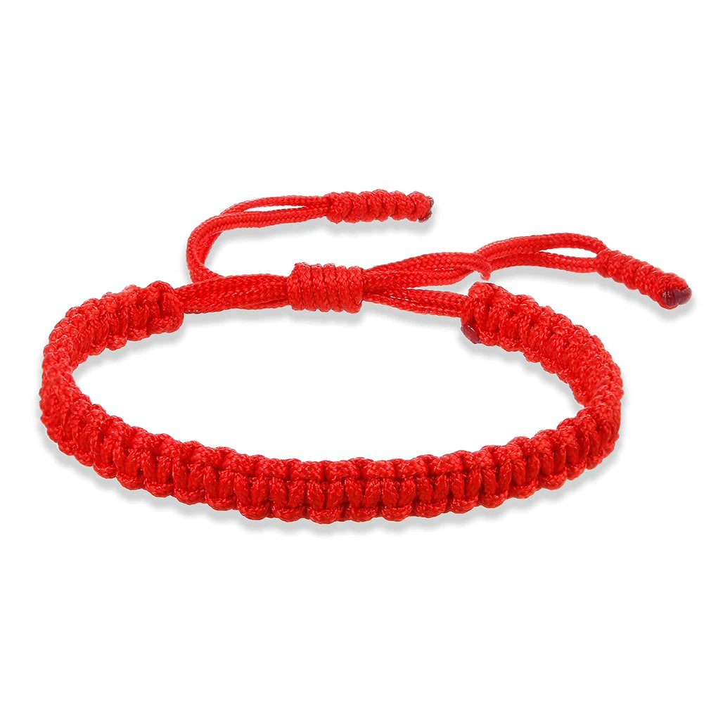 Braided Red String Bracelets & Bangles Tibetan Buddhist Adjustable Knot Handmade Bracelet Wrist Jewelry Gifts For Love Good Luck