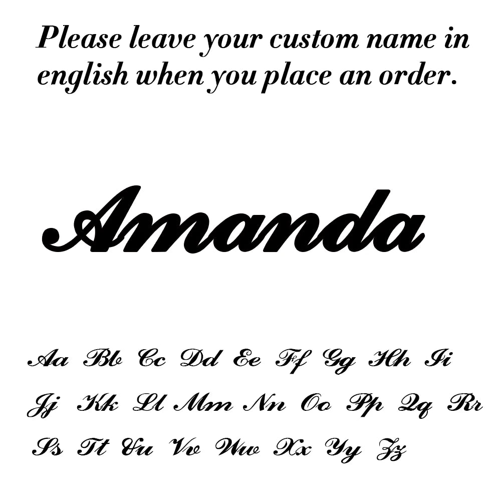 Text overlay with 'Amanda' and a list of letters on a white background