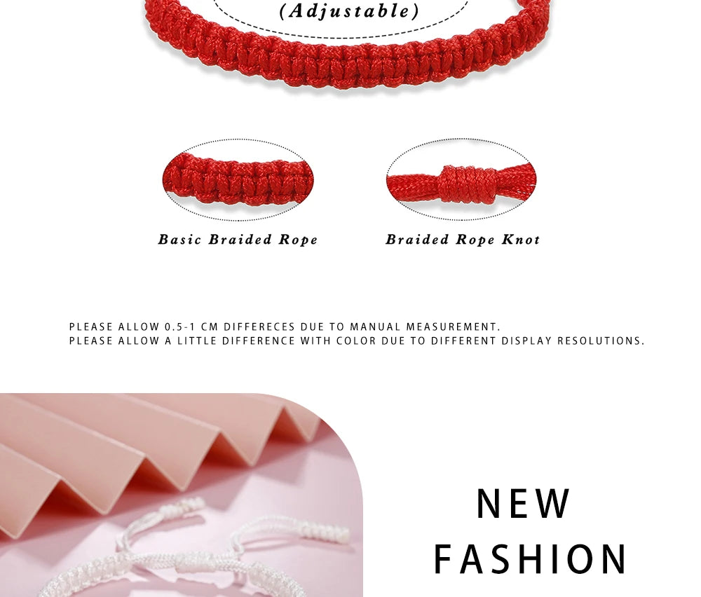 Braided Red String Bracelets & Bangles Tibetan Buddhist Adjustable Knot Handmade Bracelet Wrist Jewelry Gifts For Love Good Luck
