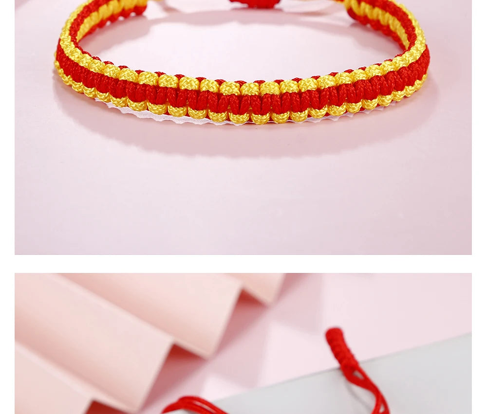 Braided Red String Bracelets & Bangles Tibetan Buddhist Adjustable Knot Handmade Bracelet Wrist Jewelry Gifts For Love Good Luck