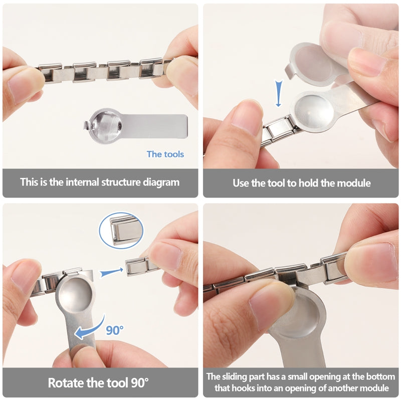 Fashion Golden 26 Letters A-Z Italian Links Charm Beads 9mm Stainless Steel Bracelet Jewelry DIY Hand Making Wholesale