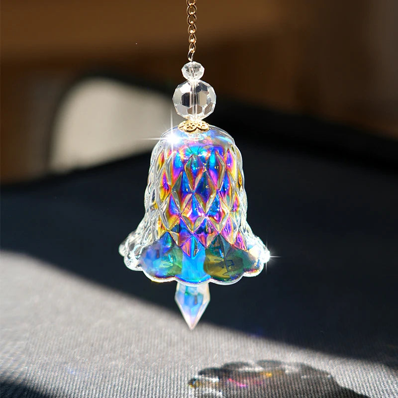 Rainbow Crystal Wind Chime Window Hanging Bell Glass Pendant Sun Catcher Christmas Decoration Home Decoration Garden Decoration