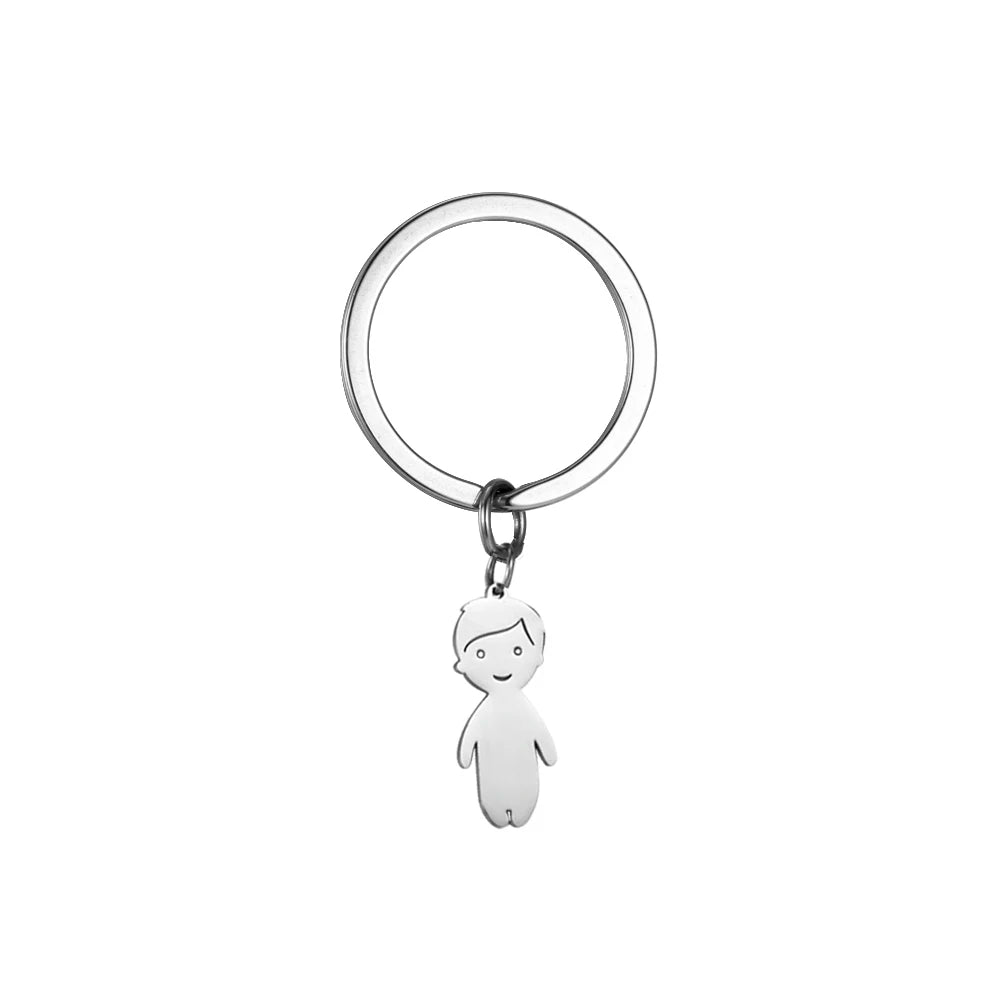 Child Mother Day Gift Kid Personalized Keychain Custom Name Key Chain Boy Girl for Women Men Couple Family Mom Dad Baby Jewelry