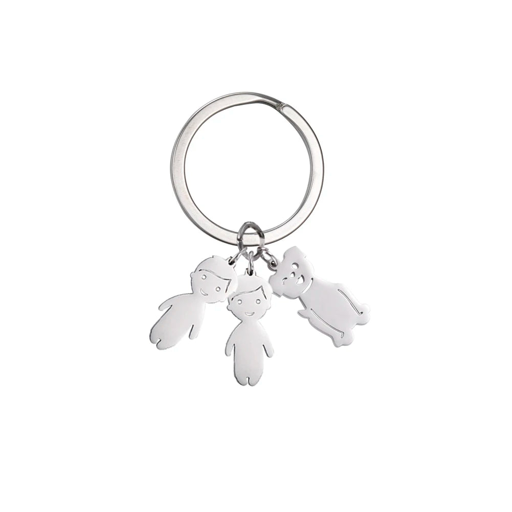 Child Mother Day Gift Kid Personalized Keychain Custom Name Key Chain Boy Girl for Women Men Couple Family Mom Dad Baby Jewelry