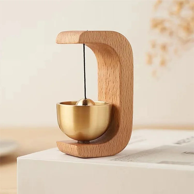 Dopamine Wind-bell Magnetic Inhalation Home Wind-bell Beech Car Into The Door To Remind The Bell Copper Bell Walnut Copper Ornam