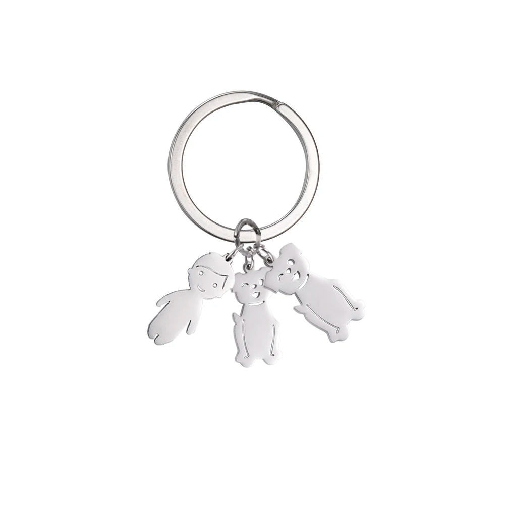 Child Mother Day Gift Kid Personalized Keychain Custom Name Key Chain Boy Girl for Women Men Couple Family Mom Dad Baby Jewelry