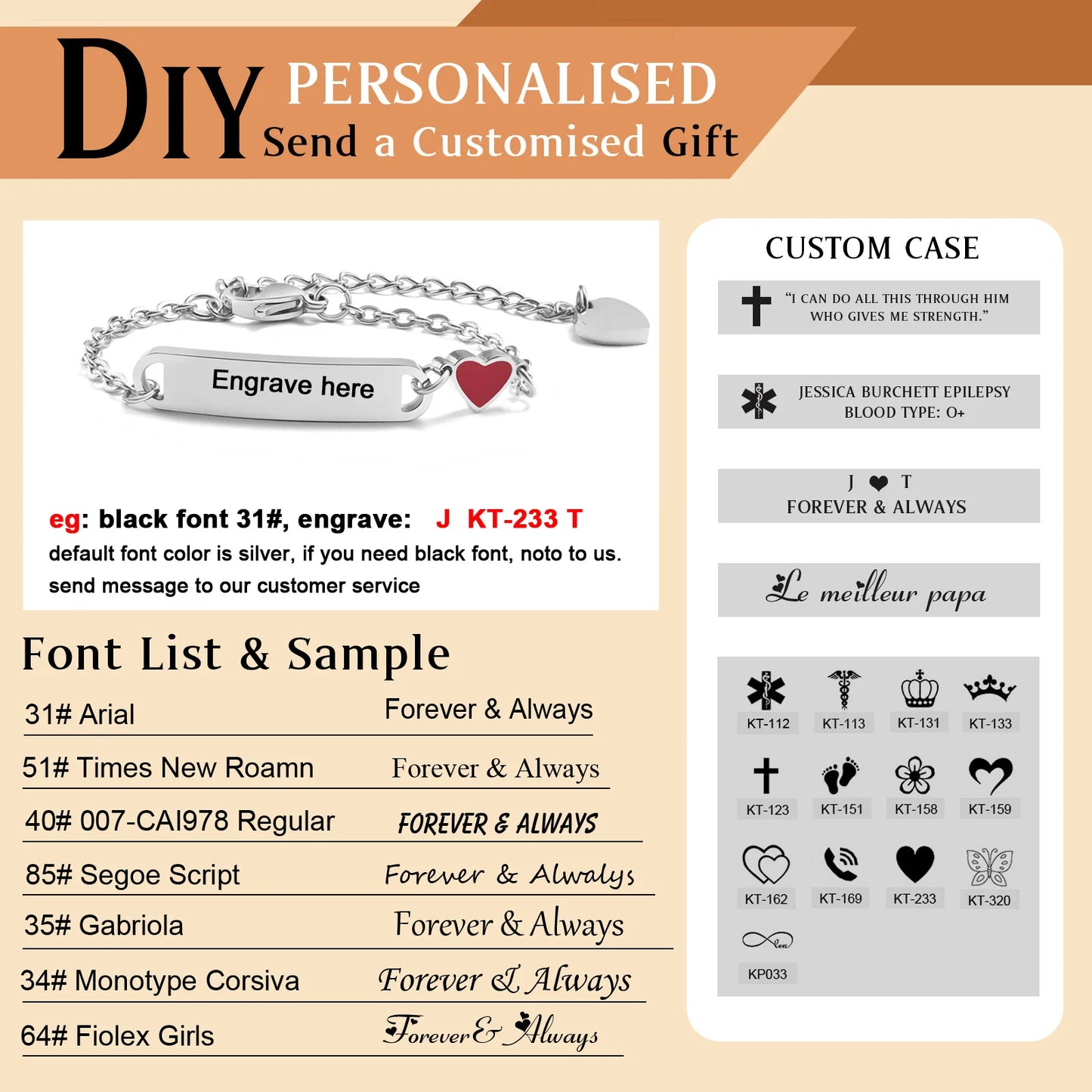 Customized Heart Bracelet for Little Girl Boy, Engravable ID Name Bracelet, Personalized Stainless Steel Chain Birthday Gift