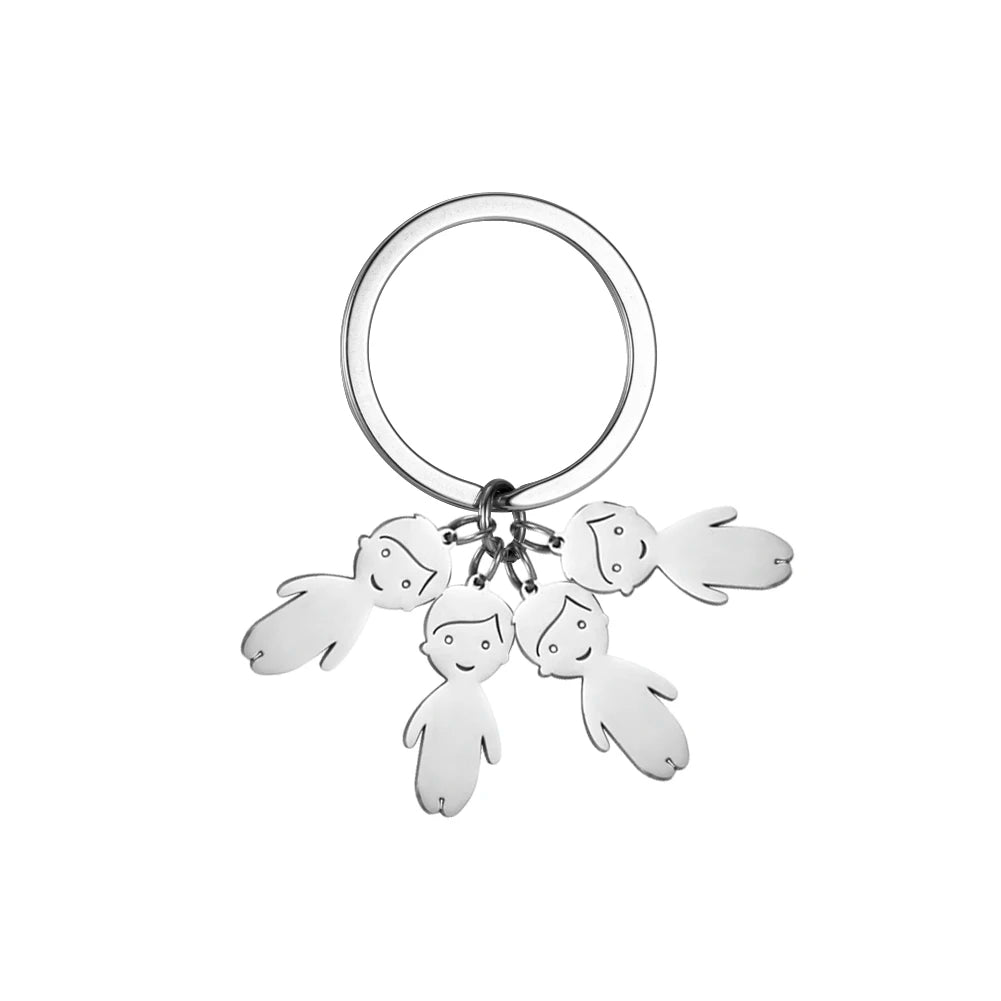 Child Mother Day Gift Kid Personalized Keychain Custom Name Key Chain Boy Girl for Women Men Couple Family Mom Dad Baby Jewelry