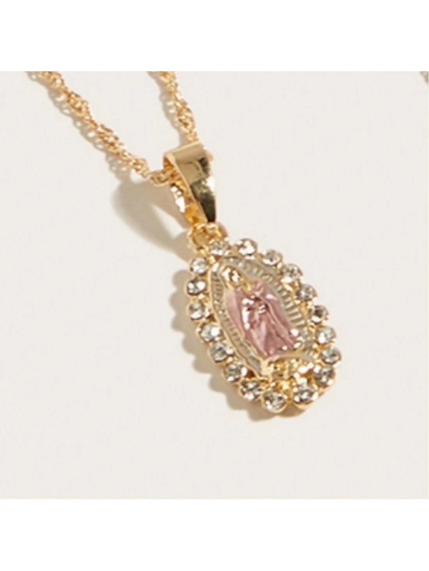 1pc Fashion Simple Ladies Virgin Mary Mother Pendant Necklace