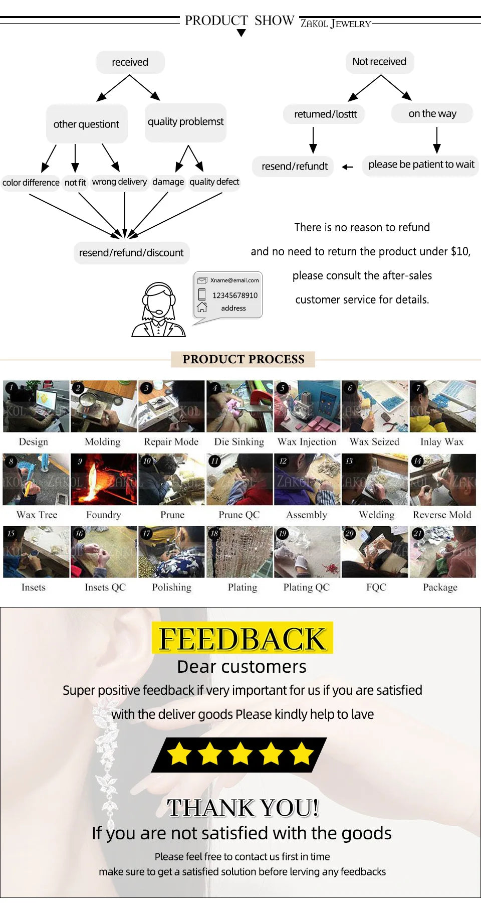 ZAKOL Stainless Steel Golden Bead Bracelet for Women Fashion Adjustable Chain Bracelets Daily Party Jewelry