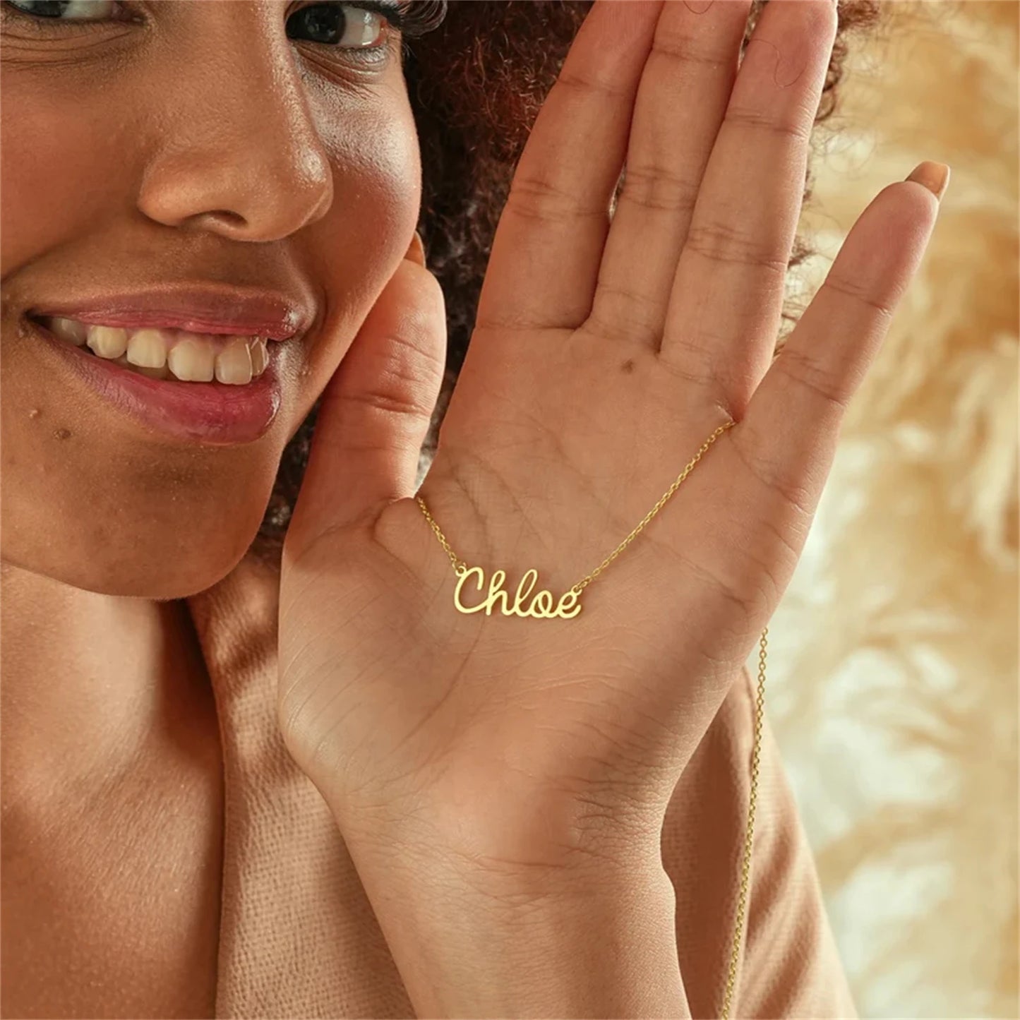 18k Gold Plated Custom Name Necklace Personalized Name Necklace Gold Personalized Jewelry Gift for Her 2025 Christmas For Mom