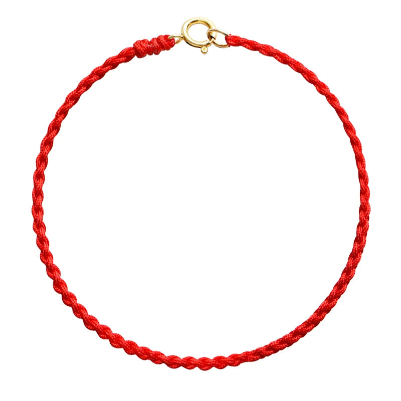 Handmade Red String Bracelet With Gold Plated Clasp Red String of Fate Bracelet For Men Women Unisex Protection and Good Luck
