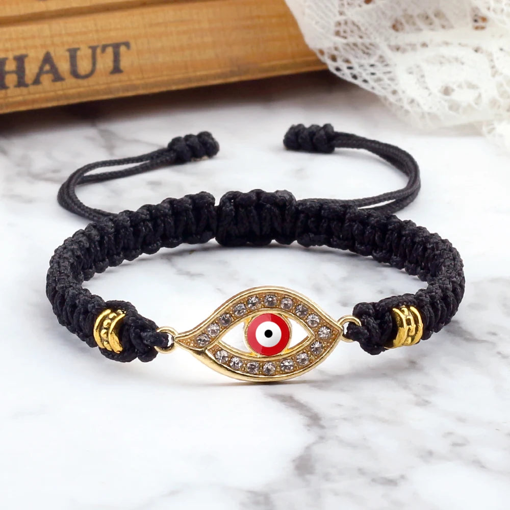 Handmade Turkish Evil Eye Bracelets For Women Men Braided Red Rope Lucky Bracelets Fashion Couple Bracelets Friendship Jewelry