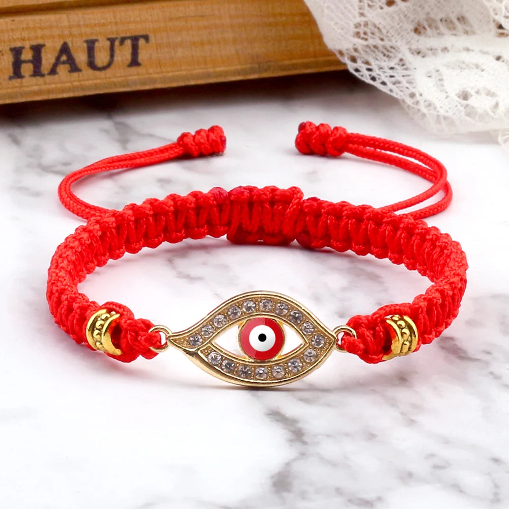 Handmade Turkish Evil Eye Bracelets For Women Men Braided Red Rope Lucky Bracelets Fashion Couple Bracelets Friendship Jewelry