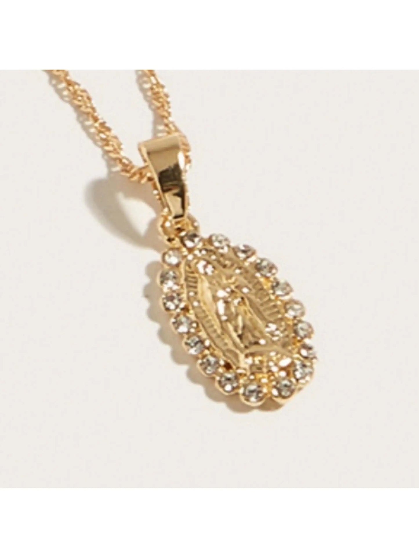 1pc Fashion Simple Ladies Virgin Mary Mother Pendant Necklace