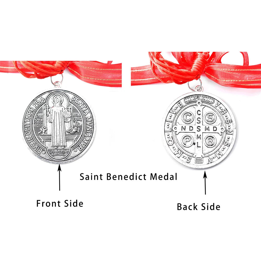 Saint Benedict Medal Protection Blessing Charm Catholic San Benito Medalla Handmade Jewelry Gift Charms Car Hanging Charm