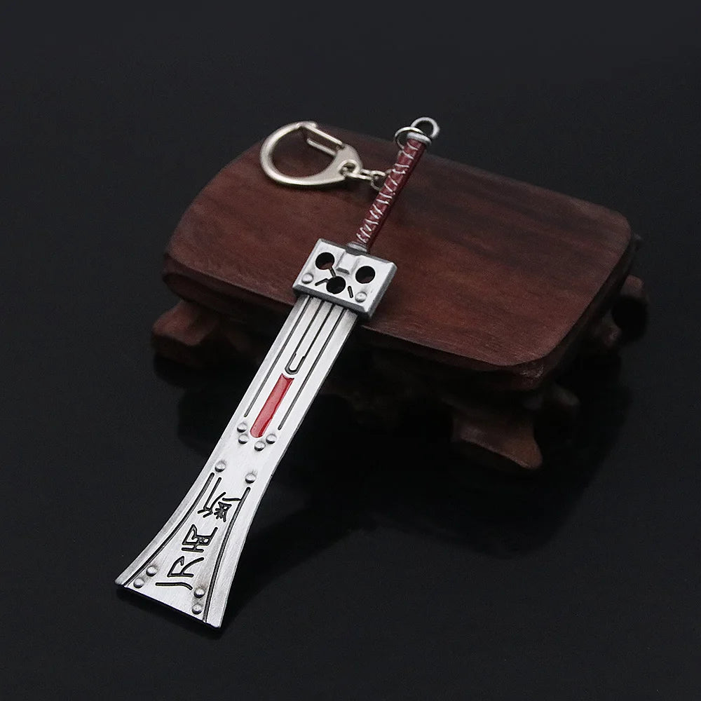 Final Fantasy 7 VII Remake Sword Keychain Cloud Strife Buster Key Chain Keyring Keychains Game Accessories Car Key Ring llaveros