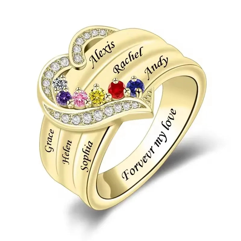 Customized Engraved Name Rings