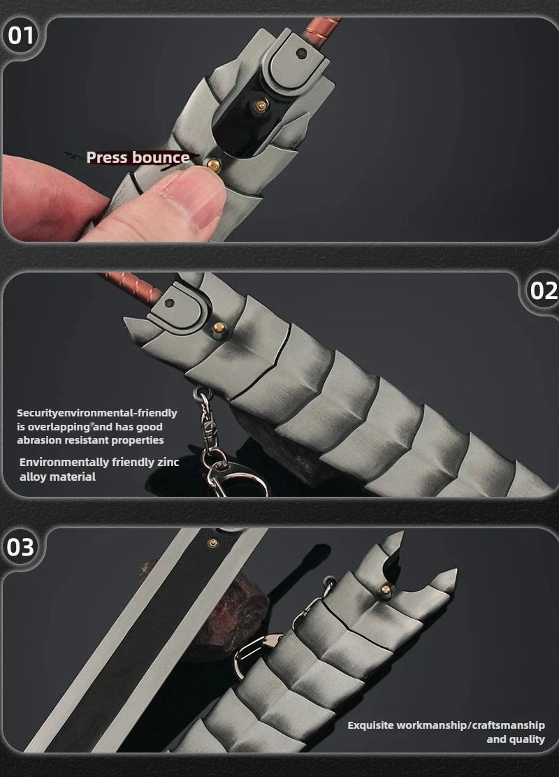 Berserk Guts sword weapons Model Chopper Heavy Bouncy Version With Sheath Anime Peripherals Metal Crafts Ornaments Toys Gifts