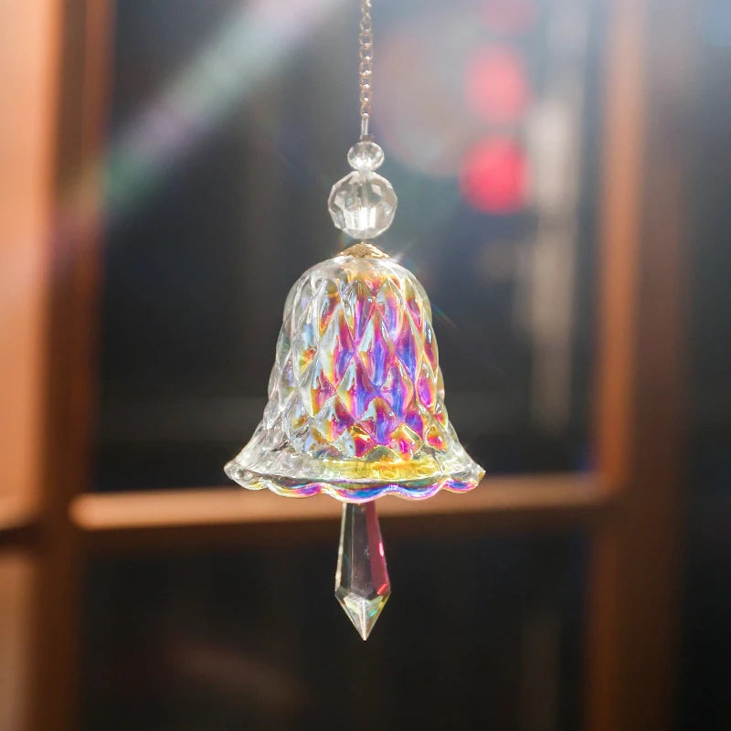 Rainbow Crystal Wind Chime Window Hanging Bell Glass Pendant Sun Catcher Christmas Decoration Home Decoration Garden Decoration
