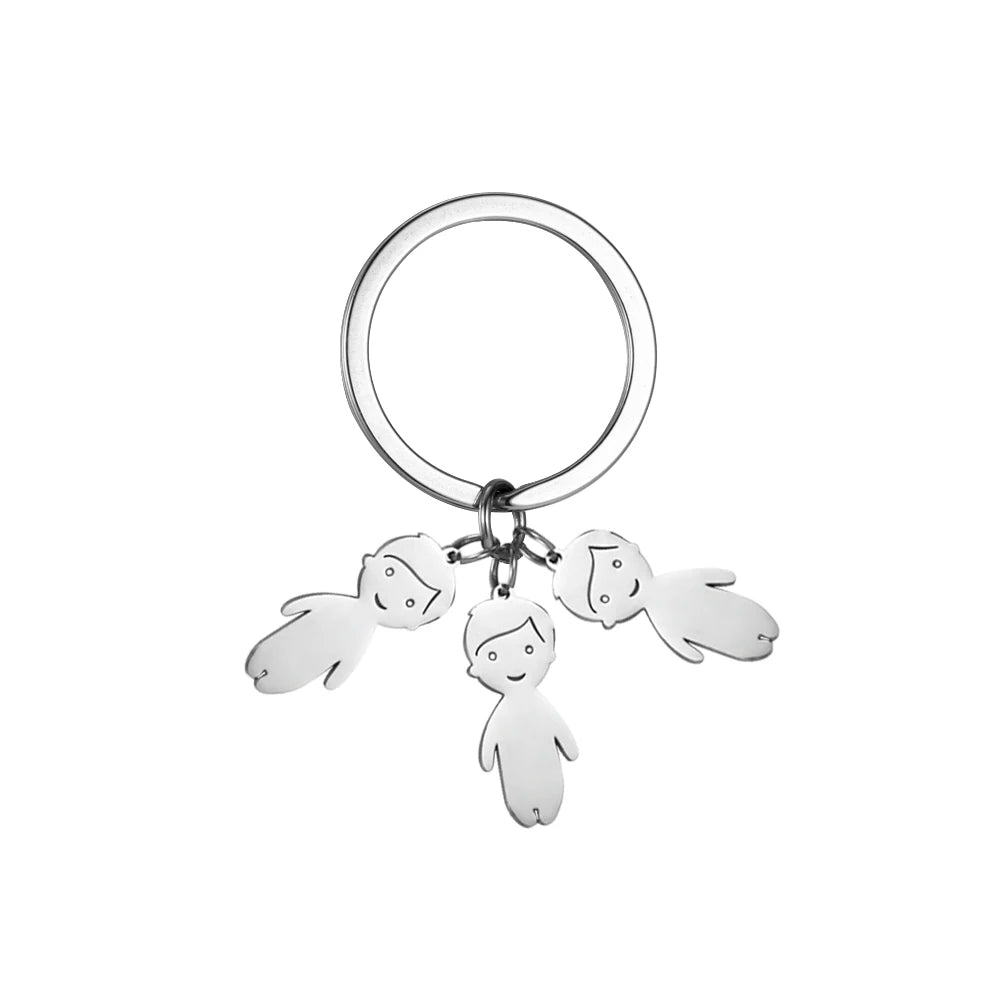 Child Mother Day Gift Kid Personalized Keychain Custom Name Key Chain Boy Girl for Women Men Couple Family Mom Dad Baby Jewelry